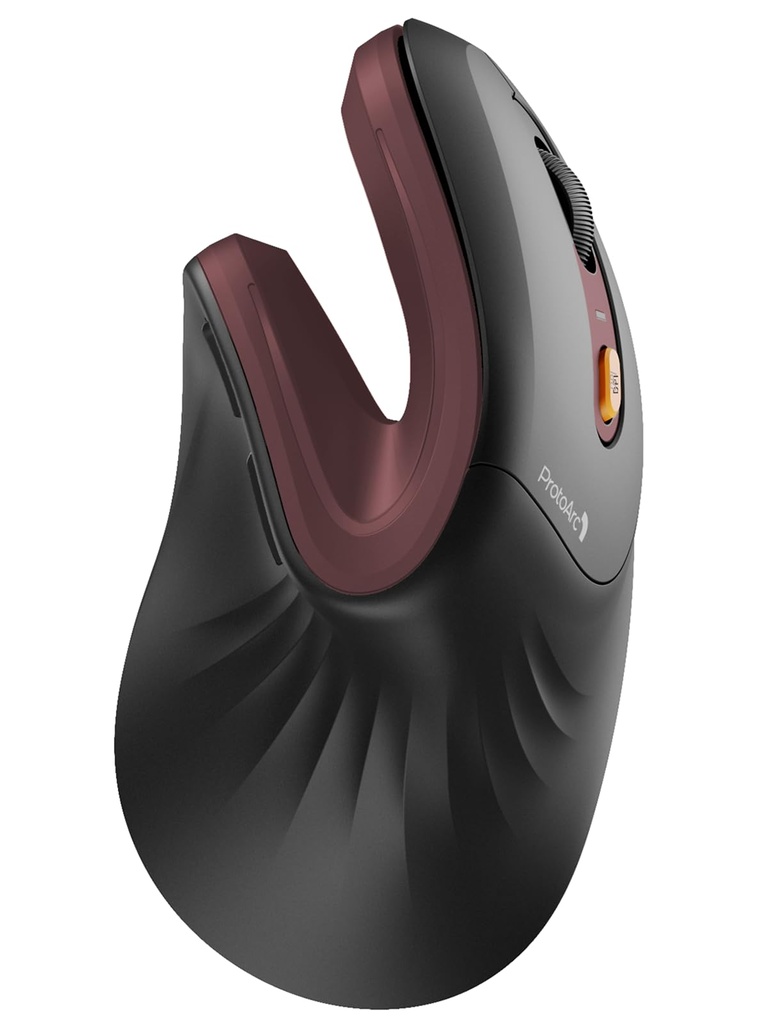 ProtoArc EM11 NL Ergonomic Vertical Mouse, Wireless Rechargeable Mouse with 3 Devices (2 x B