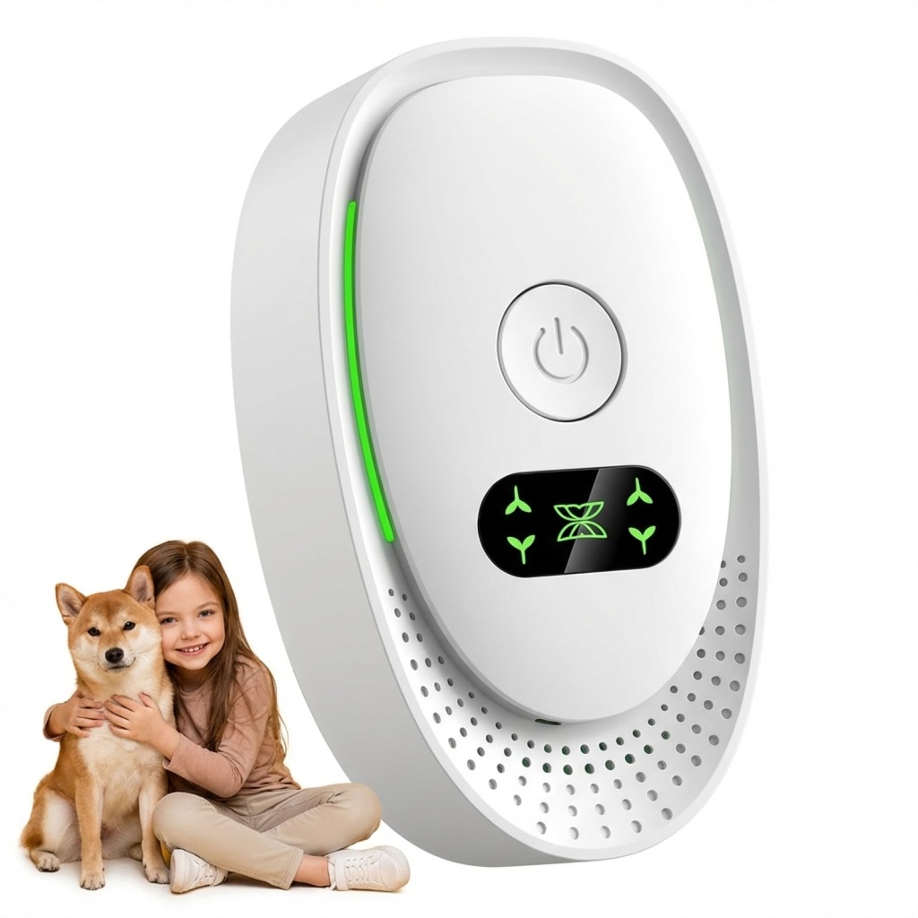 Air Purifier for Bedroom Smokers Home Plug In Negative Ion Air Purifier, Quiet Mini Portabl