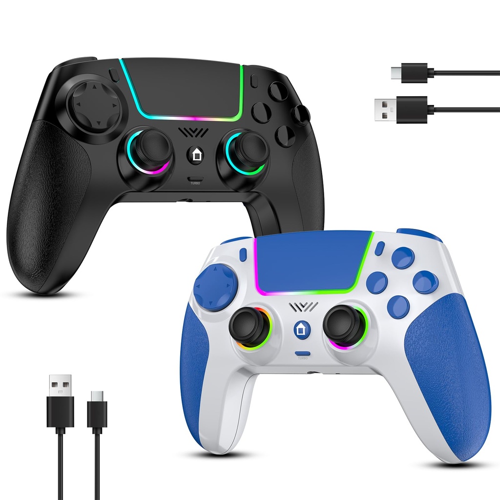Reddening for PS4 Controller 2 Pack for PS4/PS3/Pro/PC/MAC/iOS/Android/Steam Deck, Gamepad