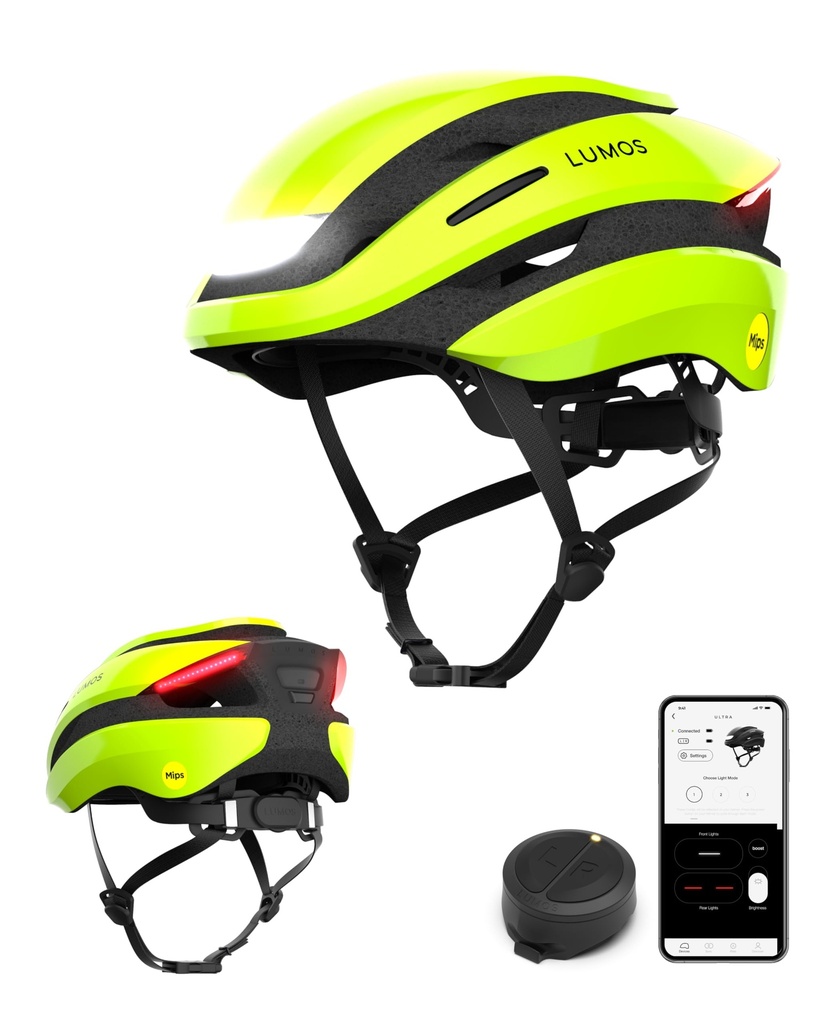Lumos Ultra Smart Bike Helmet | Customizable Front and Back LED Lights with Turn Signals | R
