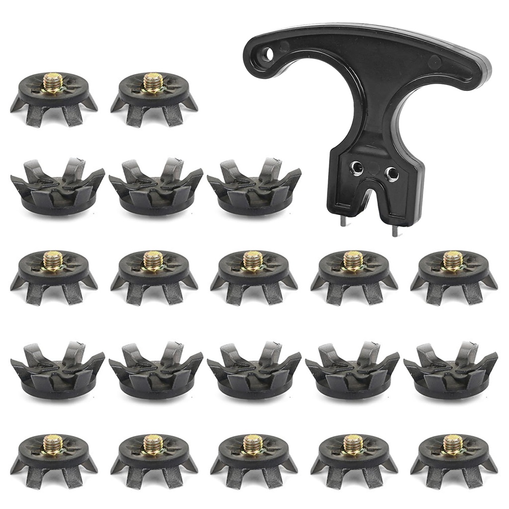 Universal Golf Spike With Spanner - 6mm Shoe Cleats Replacement Set (30 PCS)