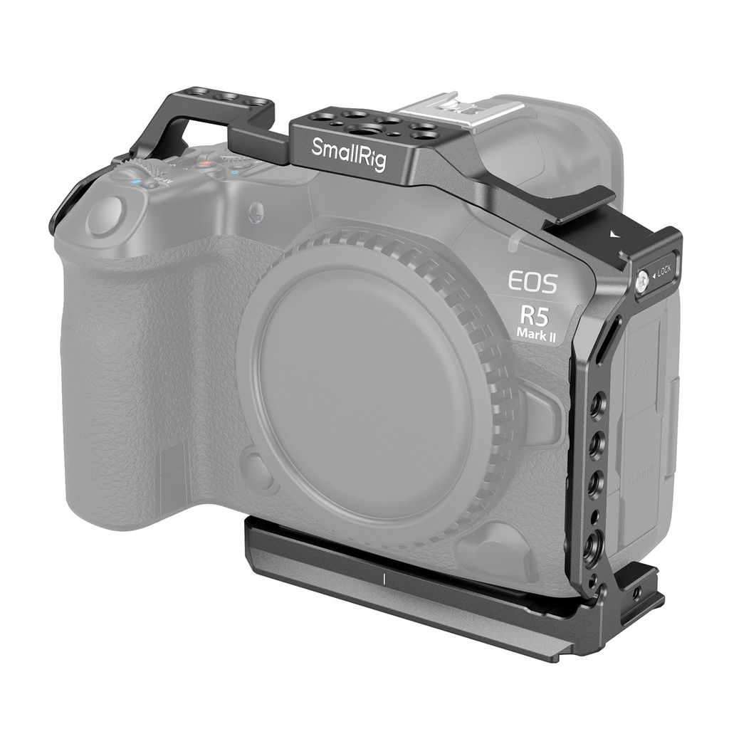 SMALLRIG R5 Mark II Cage for Canon R5 Mark II, Aluminum Alloy Camera Video Cage with Cold S