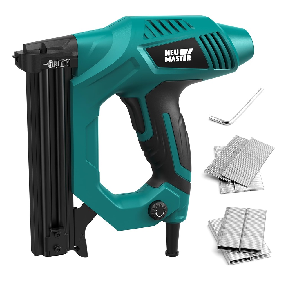 NEU MASTER Electric Nail Gun/Staple Gun,Brad Nailer for Upholstery, Carpentry & Woodworking