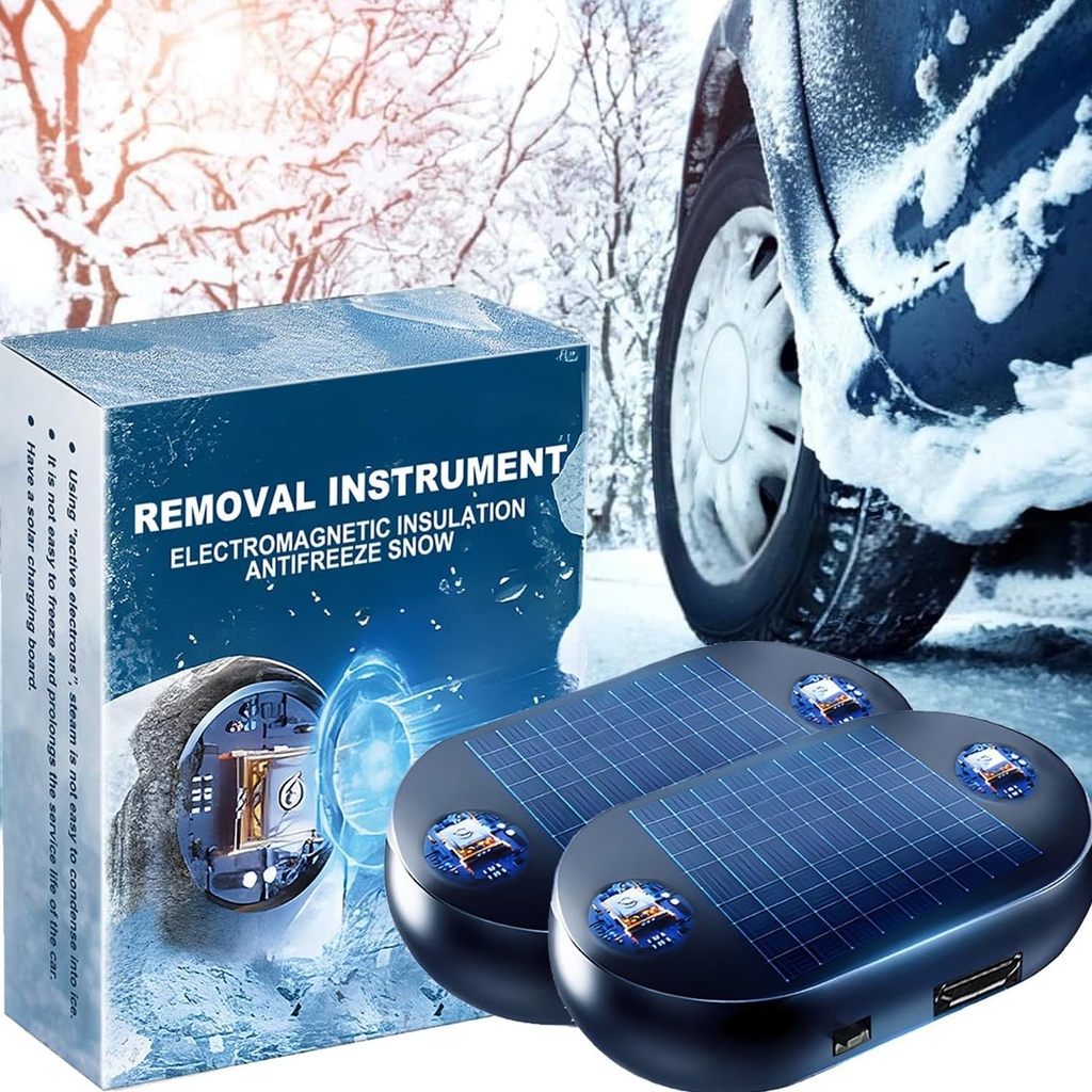 2PCS Electromagnetic Snow Remova, Electromagnetic Wave Anti Freezing and Snow Removal Devic