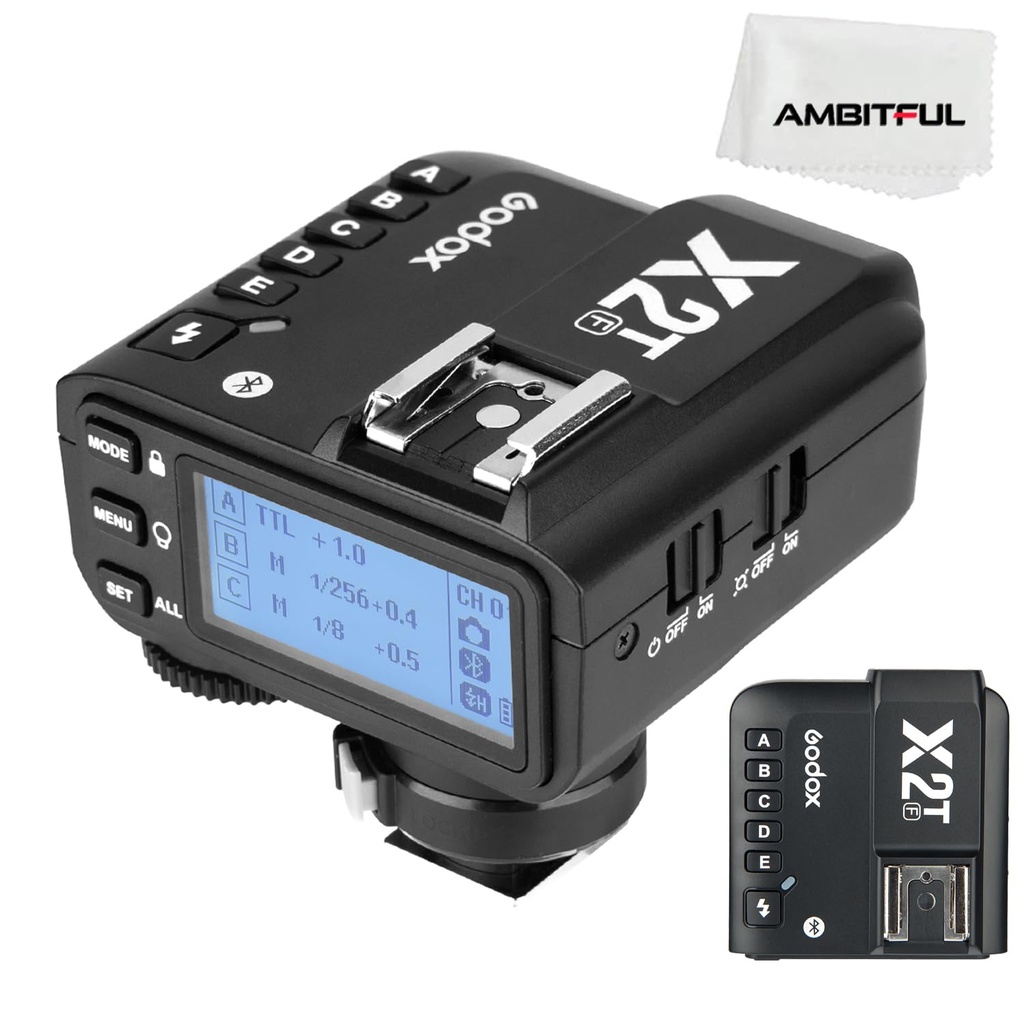 Godox X2T-F TTL 2.4G Wireless Flash Trigger for Fuji, Bluetooth Connection, 1/8000s HSS, TC