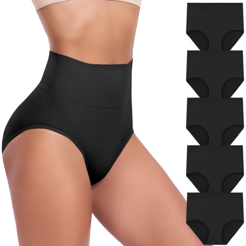 Garseam Women's Briefs Underwear High Waist Full Coverage Panties, Ladies Light Tummy Contro
