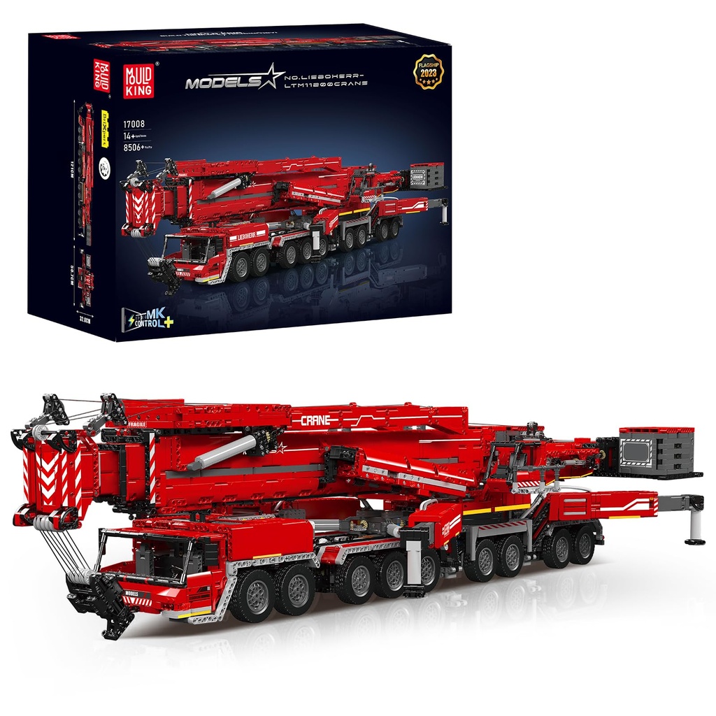 Mould King RC Crane Building Set, 8506 Pieces Heavy Crane Truck Building Kits for Adult, AP