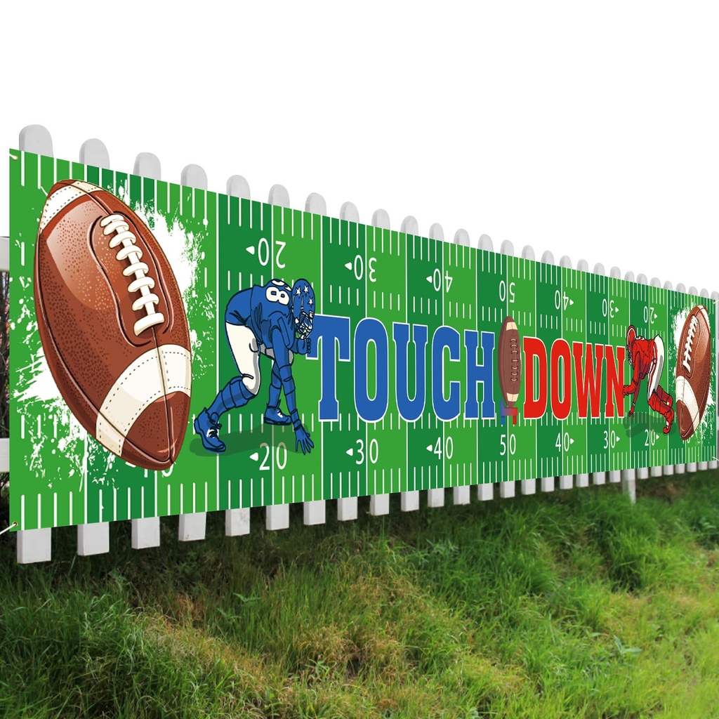 HINGTAI XtraLarge Football Banner Decorations Rugby Signs, Green, 118ft x 19.68ft, Sports Th