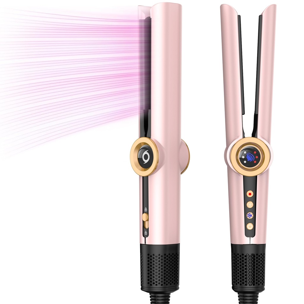 OKWRAP Air Straightener, Wet to Dry Hair Straightener 110000RPM, Hair Dryer Straightener fo