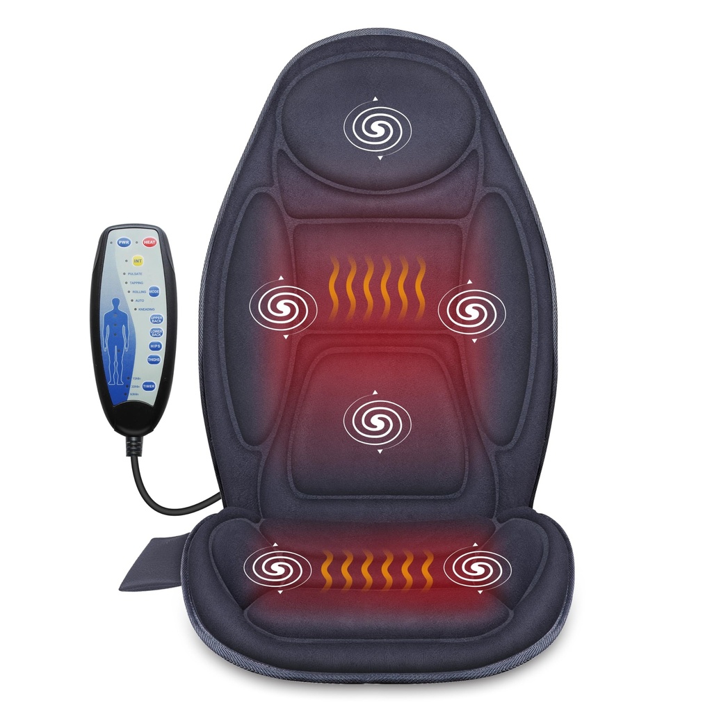 Snailax Back Massager with Heat, Vibration Massage, Back Massagers for Pain, 6 Vibrating Ma