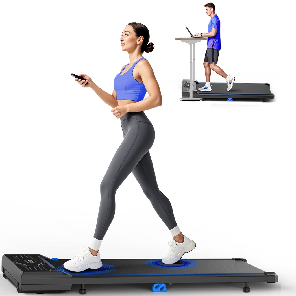 Treadmill Under Desk Walking Pad with Remote Control and LED Display Compact Exercise Machi