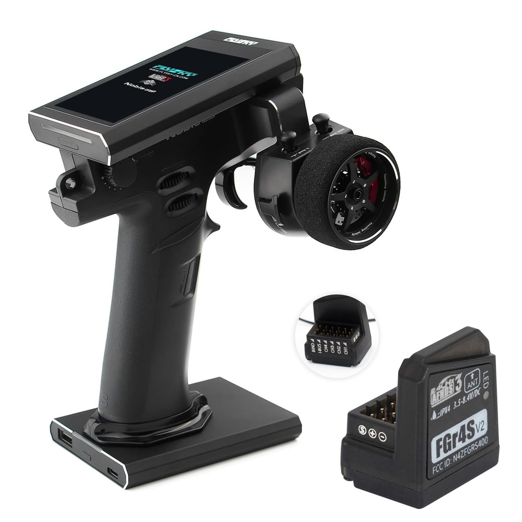 Hylukon Flysky Noble NB4+ Radio Transmitter with FGR4S Receiver AFHDS 3 Protocol, 2.4G 8CH
