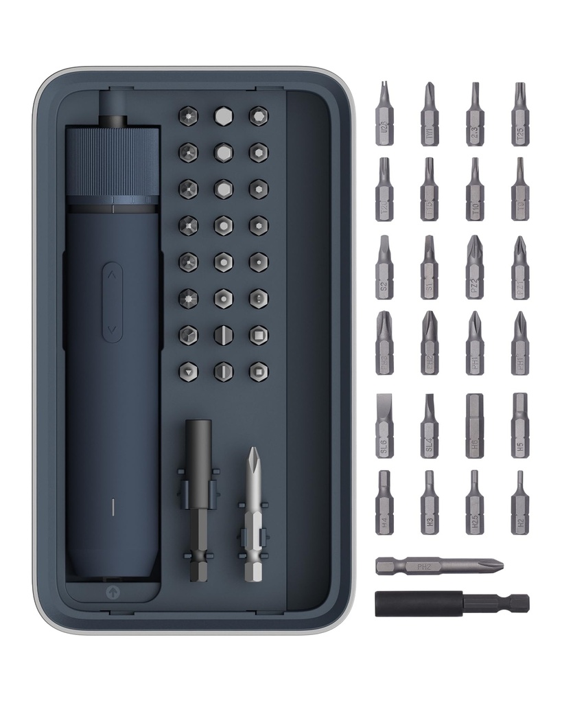 HOTO Electric Screwdriver Kit, Upgraded 25-Piece Bits, Magnetic Lid, Rechargeable Cordless 