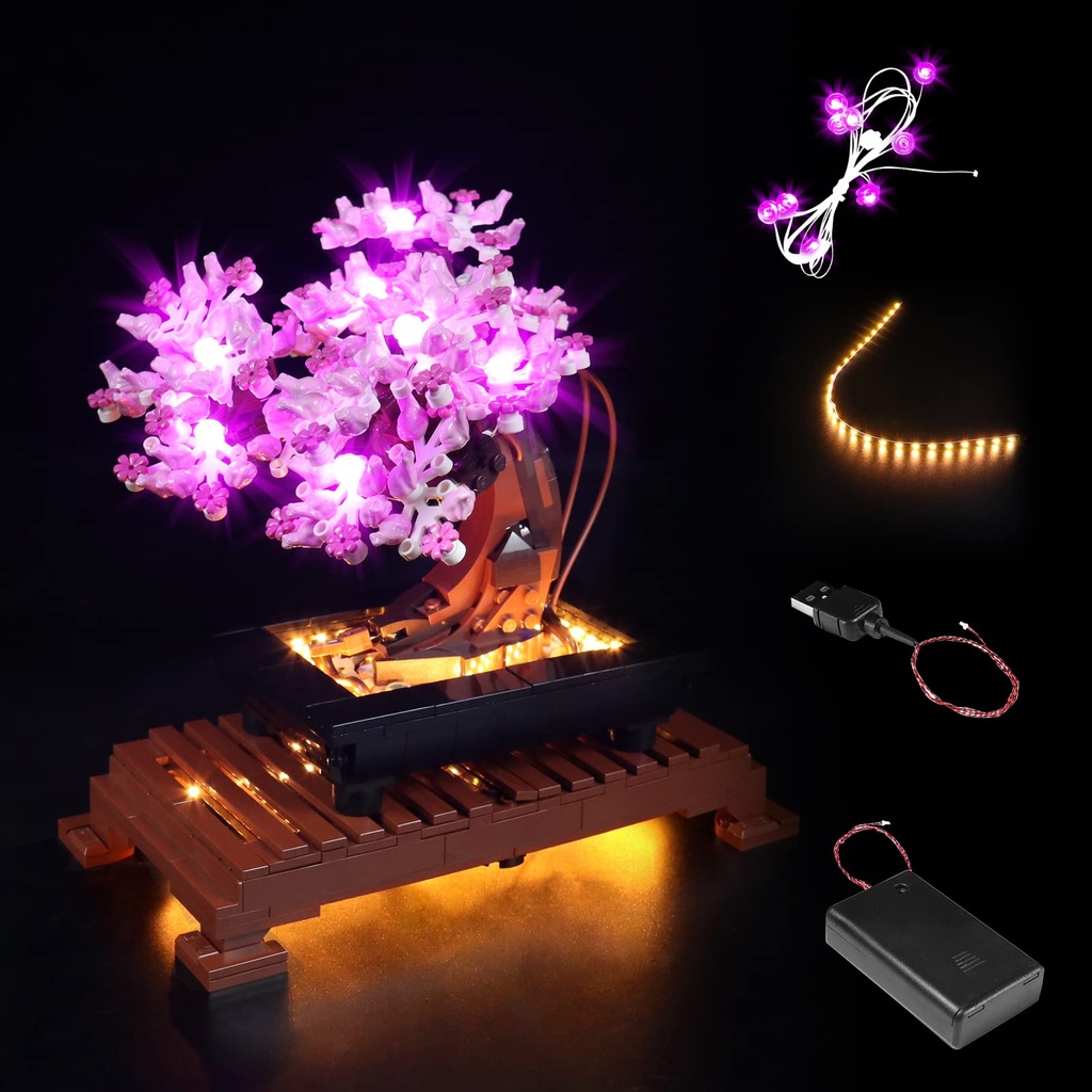LED Light for Lego Bonsai Tree 10281 Building Kit, DIY Flower Bouquet Light Set