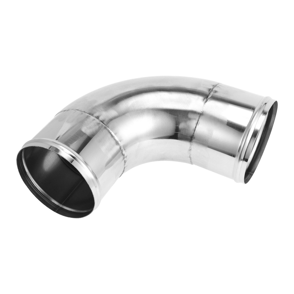 Motoforti 90 Degree Mandrel Exhaust Tube with Bead Roll DIY Custom Car Modified Exhaust Pip