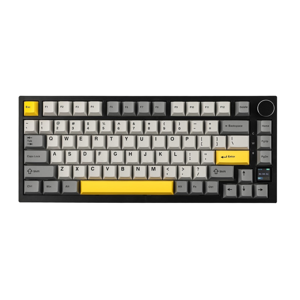 EPOMAKER Ajazz AK820 Pro 75% Gasket-mounted Mechanical Keyboard with TFT Screen, 3 Modes