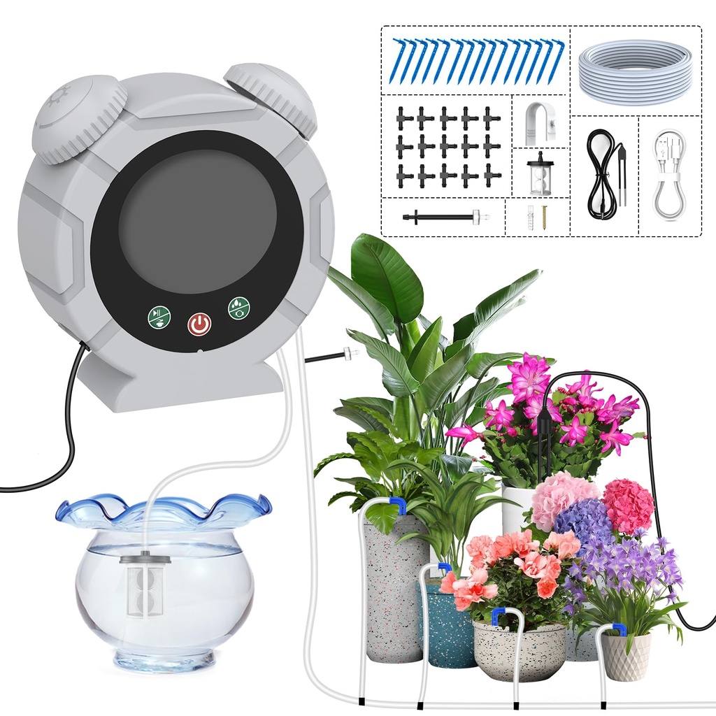 TRJZWA Irrigation System Kit with Multiple Watering ProgramsÃ¯Â¼ÂŒ2025 Latest USB Indoor Al