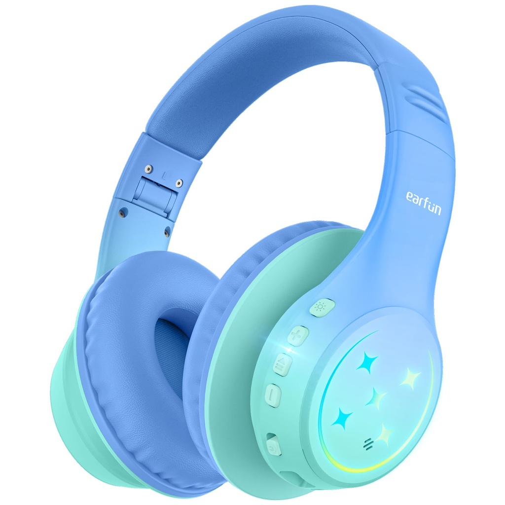 EarFun Kids Bluetooth Headphones, Kids Wireless Headphones with LED Lights Bluetooth5.4 wit