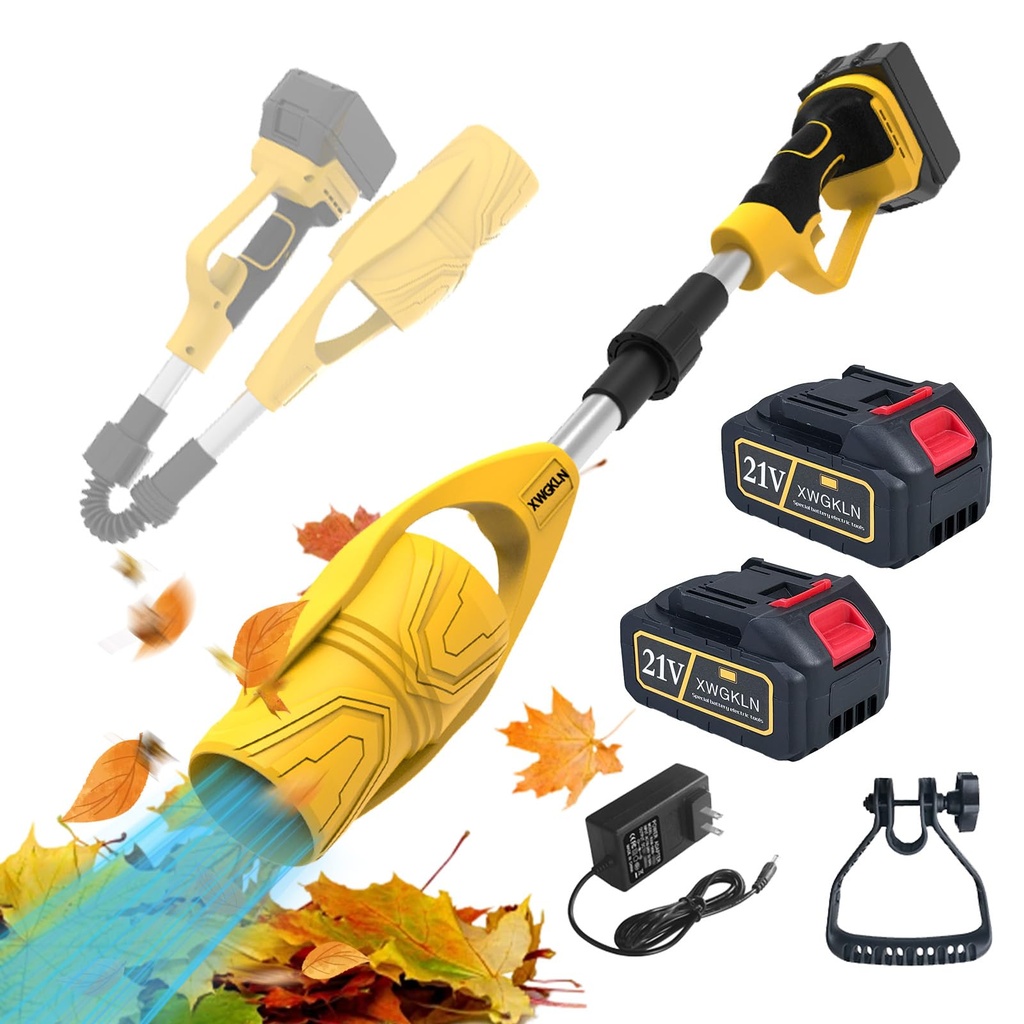 2.86Lb Leaf Blower, 180 Adjustable Blower Nozzle with 21V 6000mAh Battery, Max 29,000 RPM