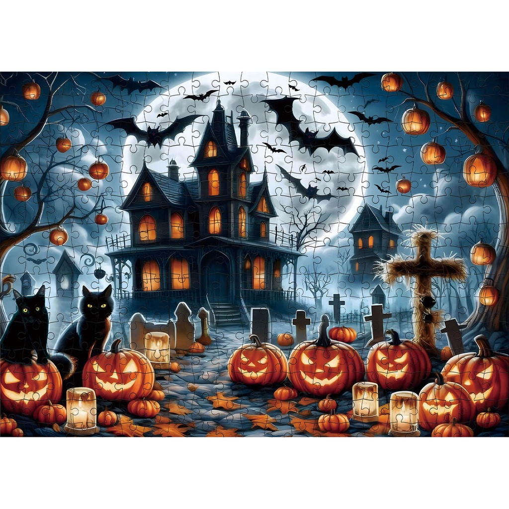 Getatoy for Adults Kids: Halloween Nightmare 1000-Piece Jigsaw Puzzle for Adults Kid Toys f