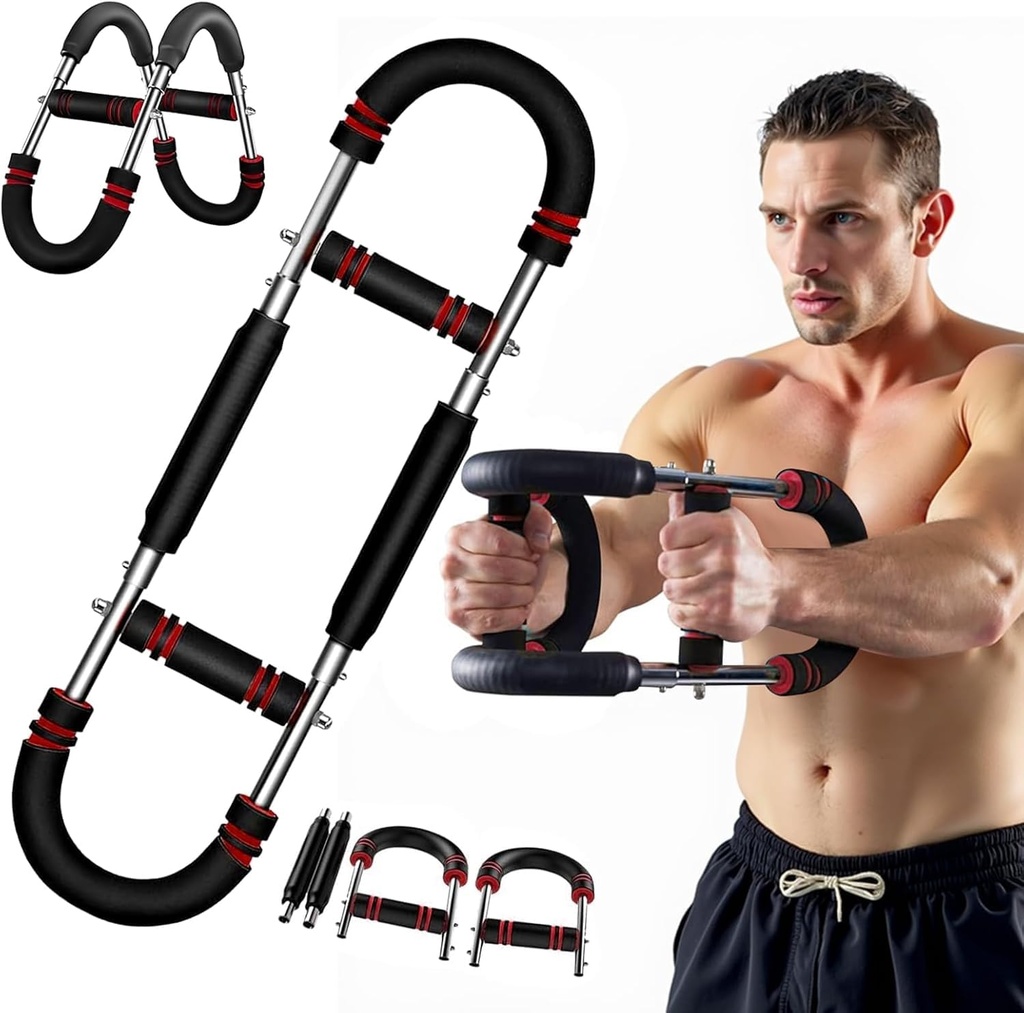 Chest Exerciser for Men, 70-110lbs Adjustable Twister Arm Trainer, Exercise Equipment for H