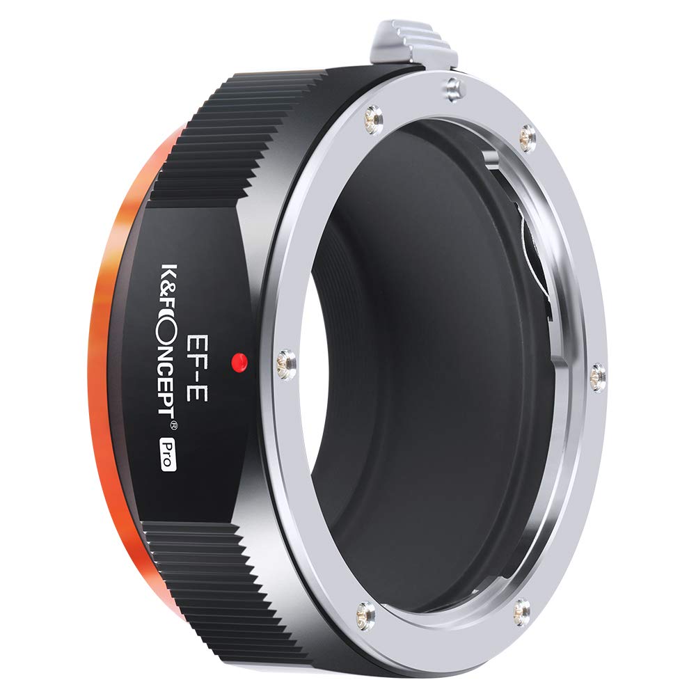 K&F CONCEPT Updated EF/EF-S to E Adapter, Manual Focus Lens Mount Adapter Compatible 