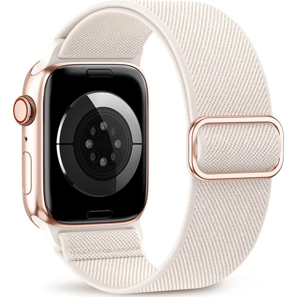 Sunbysun Straps for Apple Watch 40mm 41mm 38mm 42mm, Breathable Stretchy Elastic Sport Loop