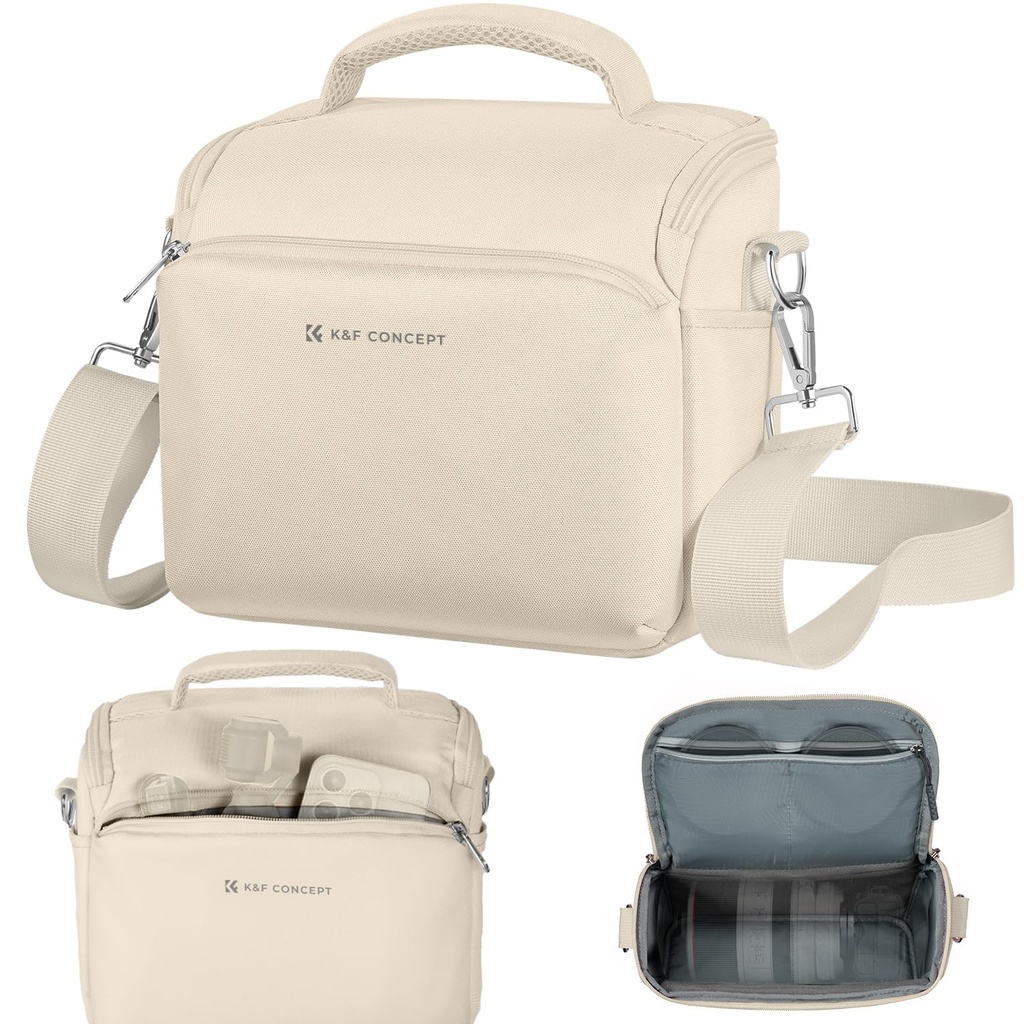 K&F CONCEPT Camera Bag, Camera Sling Bag Small Crossbody Camera Case for DSLR/Mirrorless, C