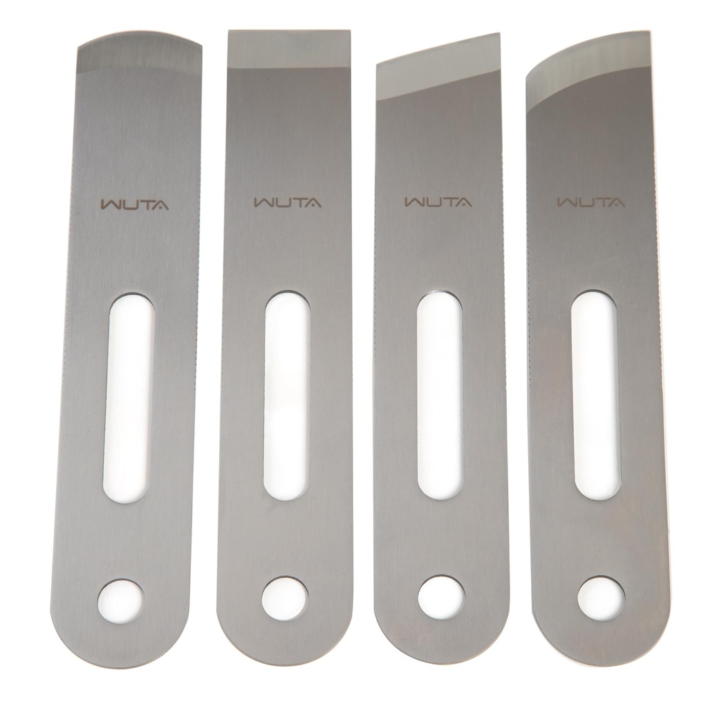 WUTA Professional Skiving Knife 4 Pcs, 420B Stainless Steel Leather Thinning Tool with Round