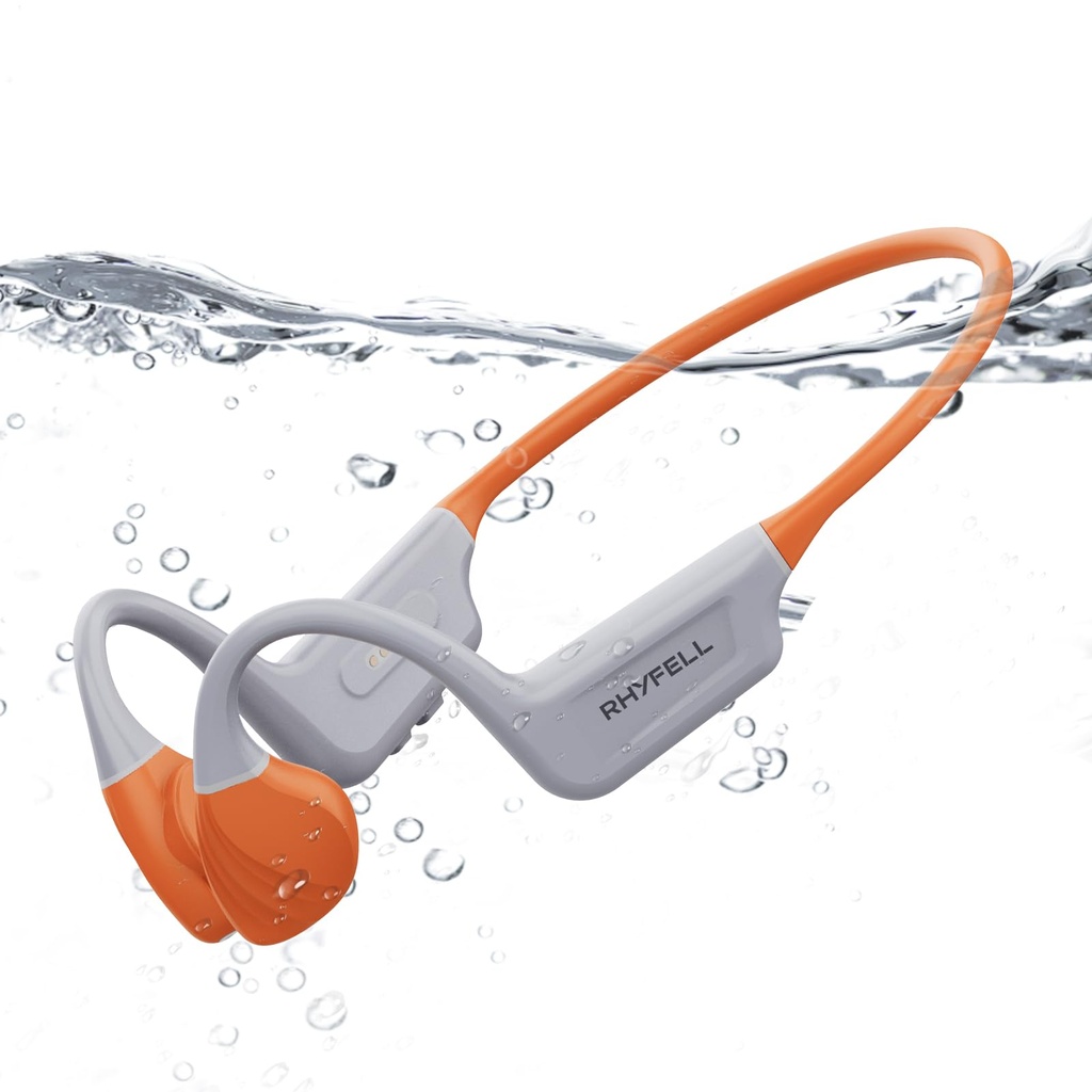 Rhyfell Bluetooth Bone Conduction Headphones, F1 (Orange)