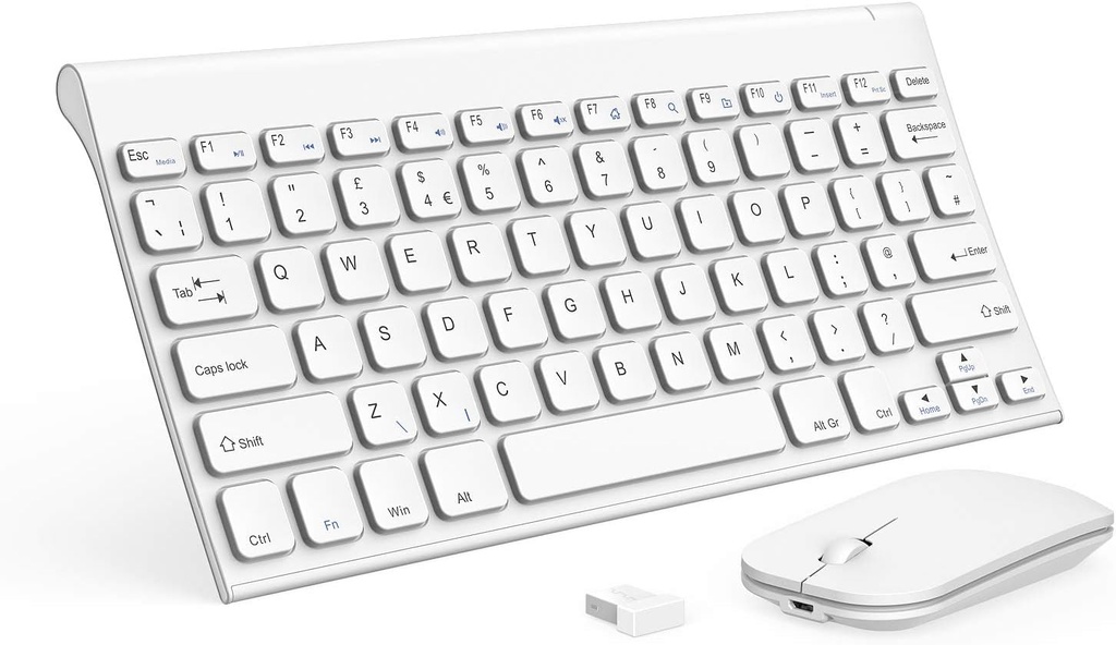 seenda Small Wireless Keyboard and Mouse, WGJP-031 Ultra Compact Rechargeable USB Keyboard a