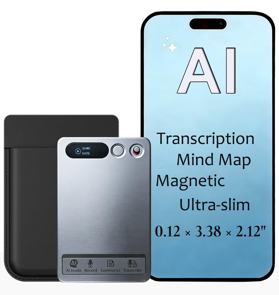 LemoVoz AI Note Taker Transcribe & Summarize with AI, APP Control, AI Voice Recorder Slim Di