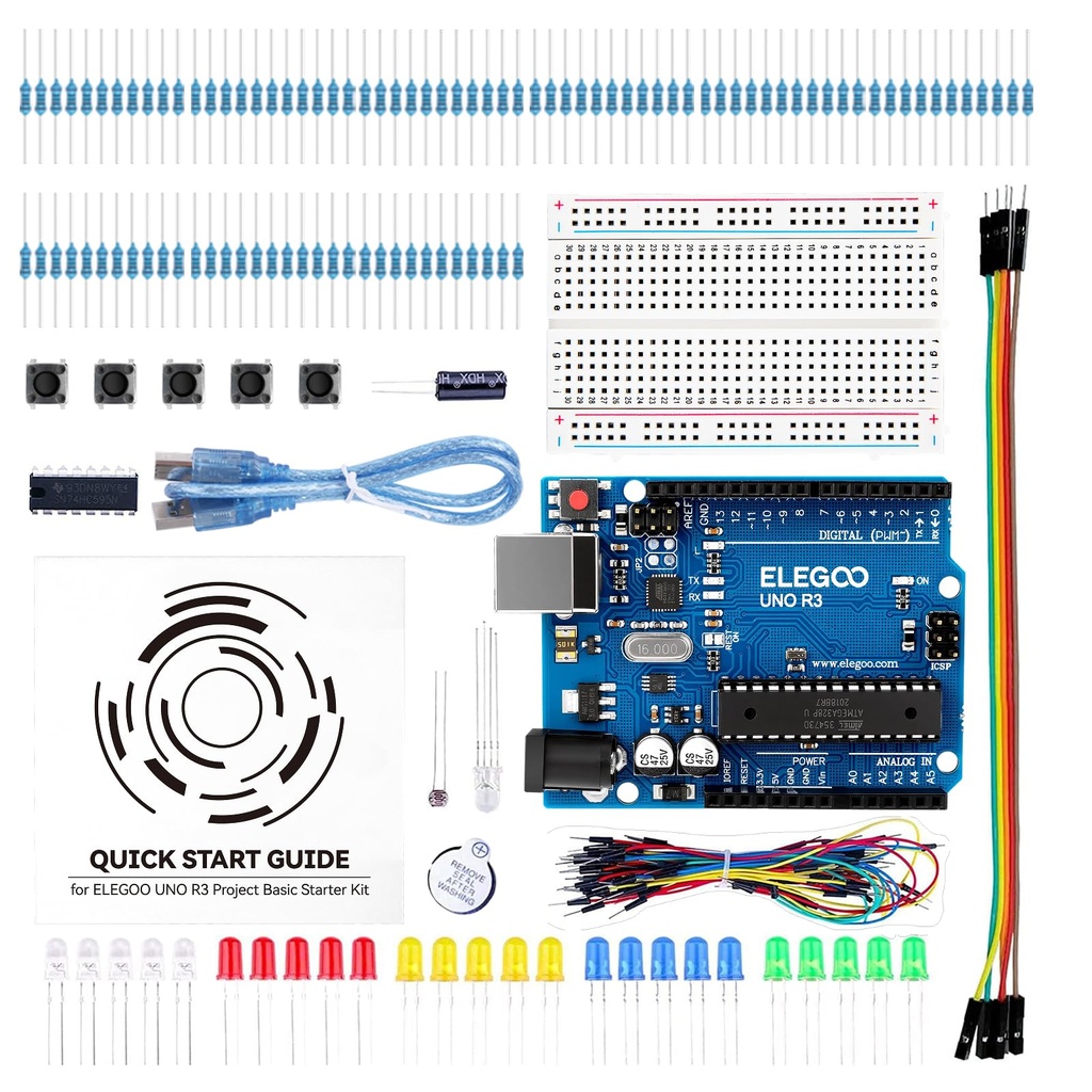 ELEGOO UNO Project Basic Starter Kit with Tutorial and UNO R3 Board Compatible with Arduino