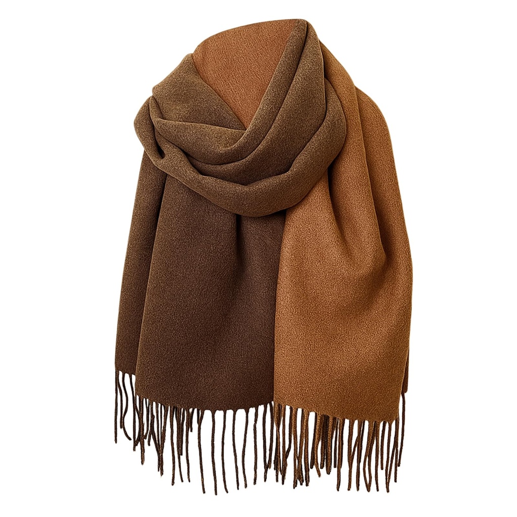 Winter Scarf Solid Color Tassel Unisex Scarf - Warm And Stylish