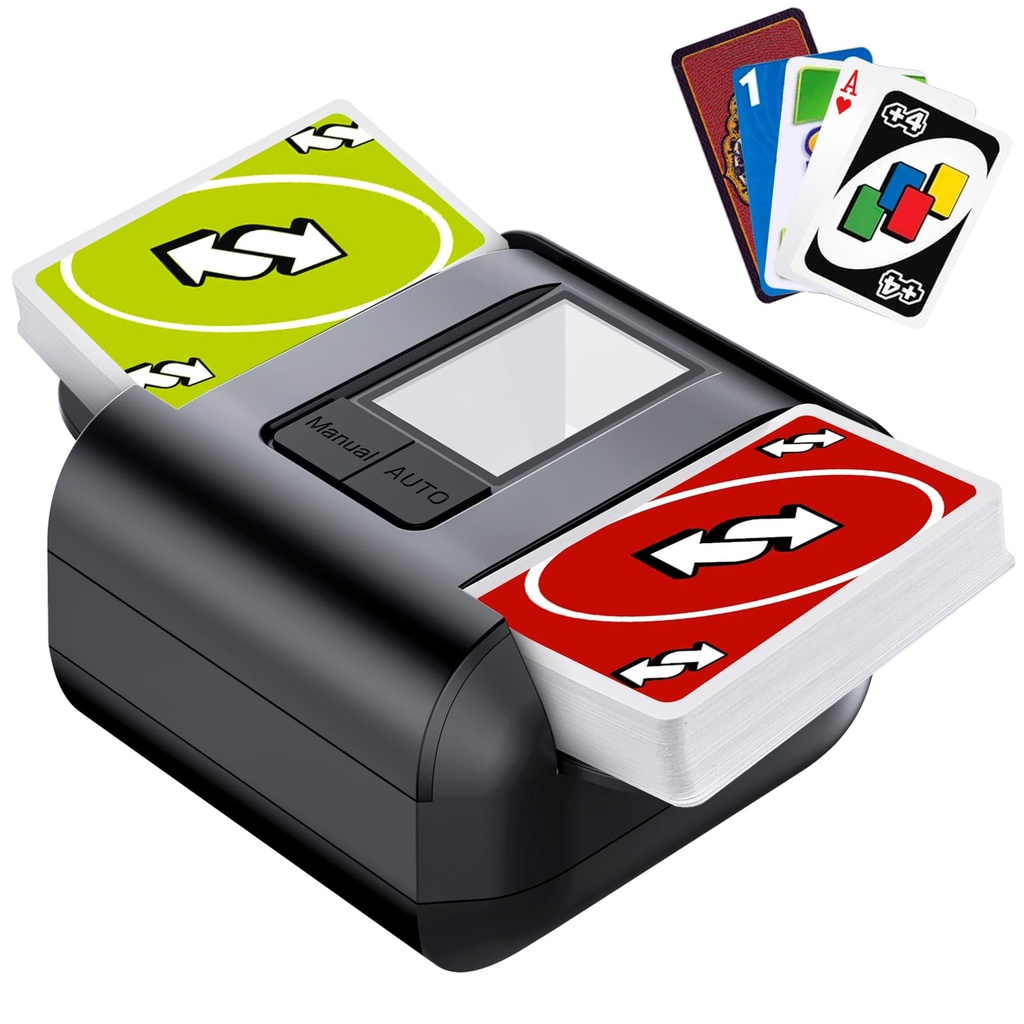 Automatic Card Shuffler Machine for 1-2 Decks - Electric Poker Card Shuffler with One-Press