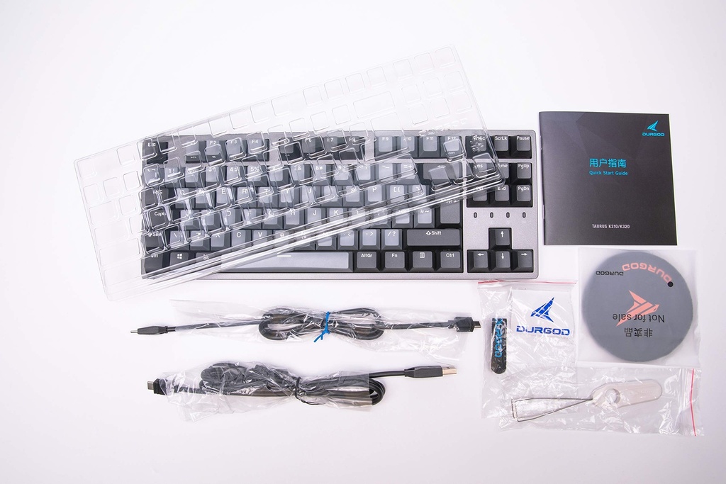 DURGOD Taurus K320 TKL Mechanical Gaming Keyboard - 88 Keys - Double Shot PBT - USB Type C