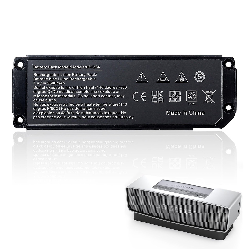 7.4V 2600mAh Battery, Lithium-ion Replacement Battery Compatible with Bose SoundLink Mini 1