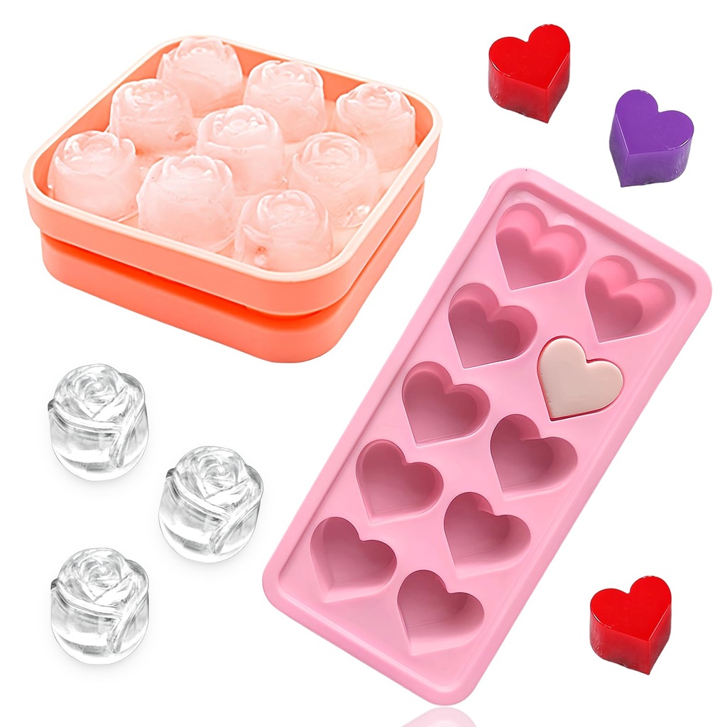 Silicone Ice Cube Tray Rose, Ice Cube Maker, Reusable Ice Cube Molds, Flexible Ice Cube Tra
