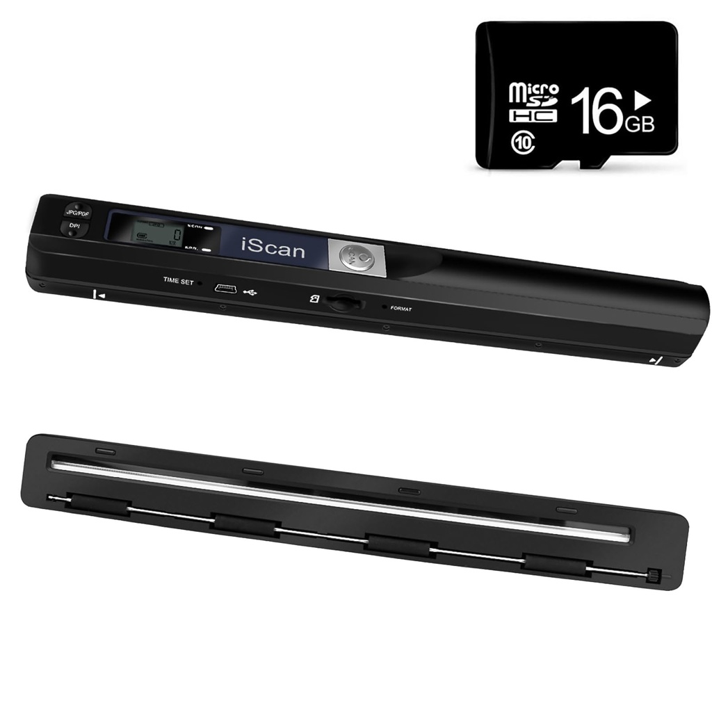 Portable Document Scanner, 900DPI Hand Held USB Image Scanner A4 Colour Photo Mobile Scanne