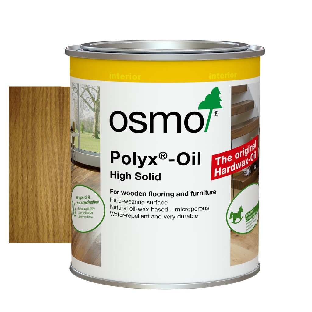 Osmo PolyxÃ¯Â¿Â½-Oil - Hard Wax Oil 3065, Clear Semi-Matt, 750ml - Durable Wood Oil for Flo
