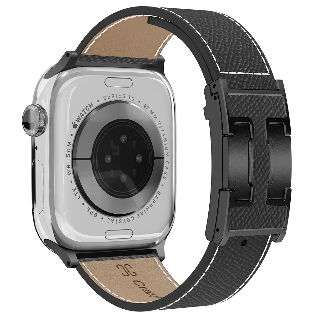 Designer Leather Straps Compatible with Apple Watch 49mm46mm45mm44mm42mm41mm 40mm38mm for W