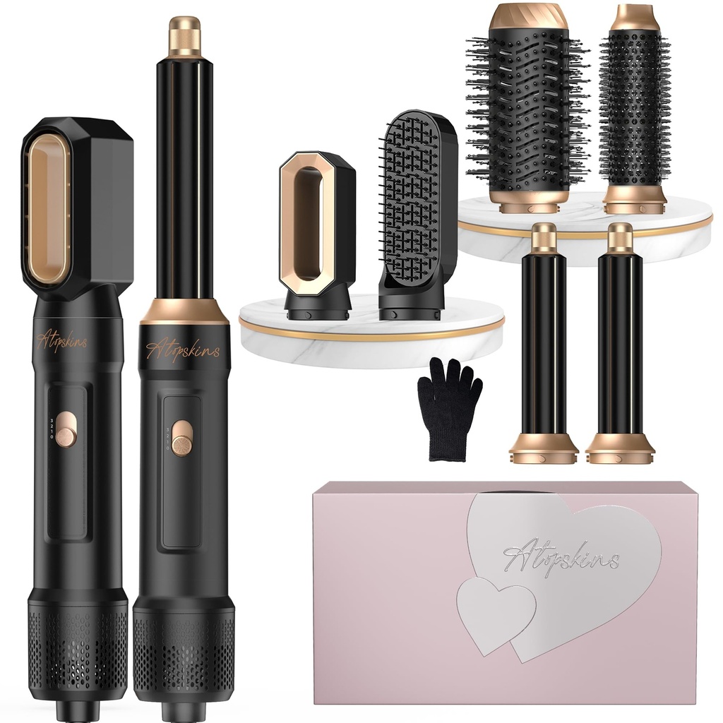 Pro Airbrush 6 in 1 Hair Styler 6 in 1,1000w Magic Styler New Upgrade 60000rpm Hair Dryer B