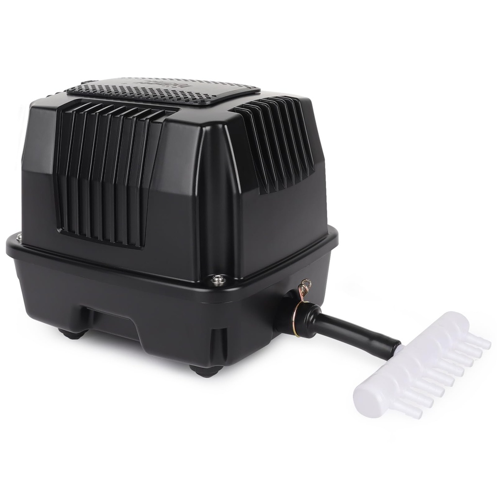 hygger Fish Pond Air Pump,25W Pond Oxygenator Air Pump,Powerful Quiet Water Fountain Pond P