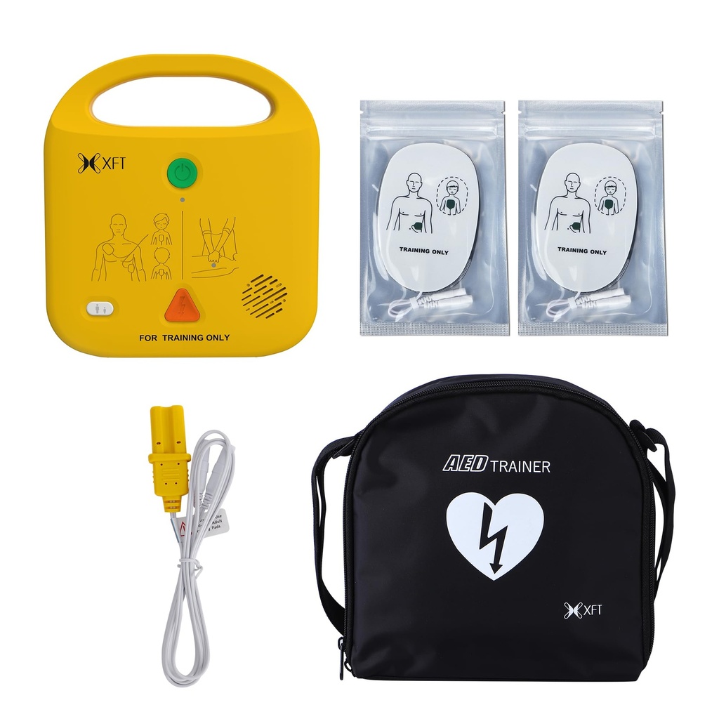 AED Trainer, AED Defibrillator Trainer Set CPR Training Device, English, Italian, French
