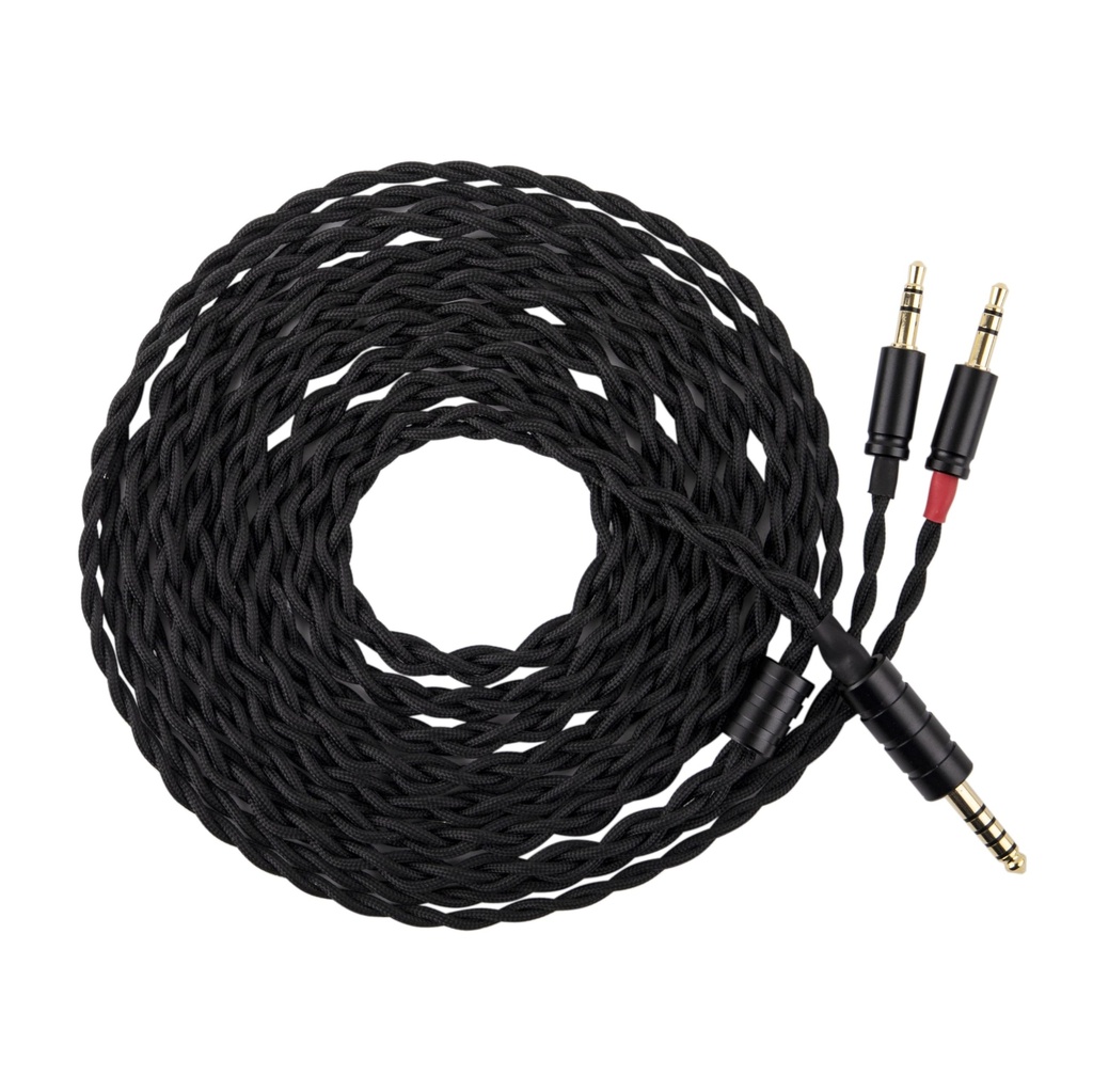 Linsoul Tripowin Nova Monitor Headphone Cable, Over-Ear Headphone Wire, 4-Strand Silver Foil