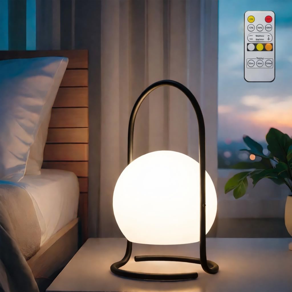 TRIROCKS Portable Cordless Table Lamp Lantern Powerful Long-Lasting Battery Operated Light