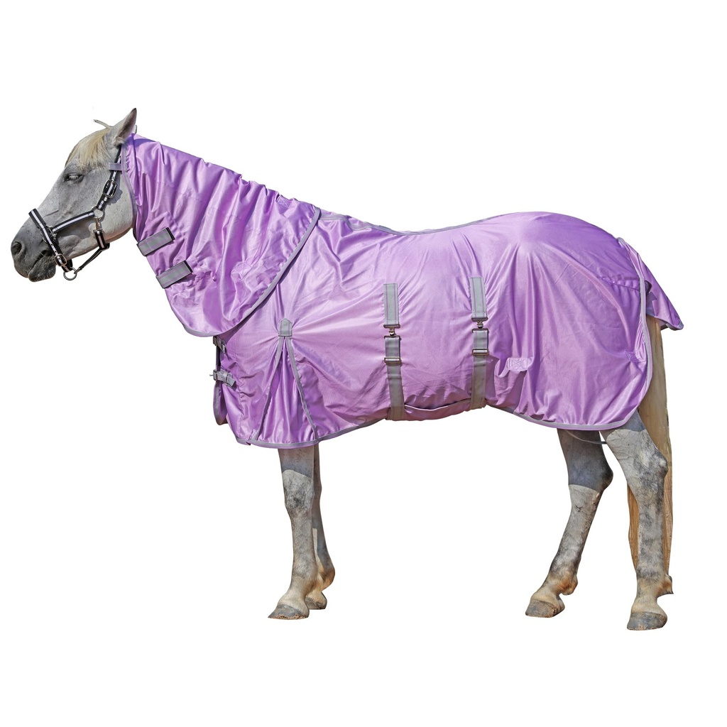 Leberna Combo Mesh Fly Rug with Belly Wrap & Neck Cover - Breathable Cooling Summer Fly Rug