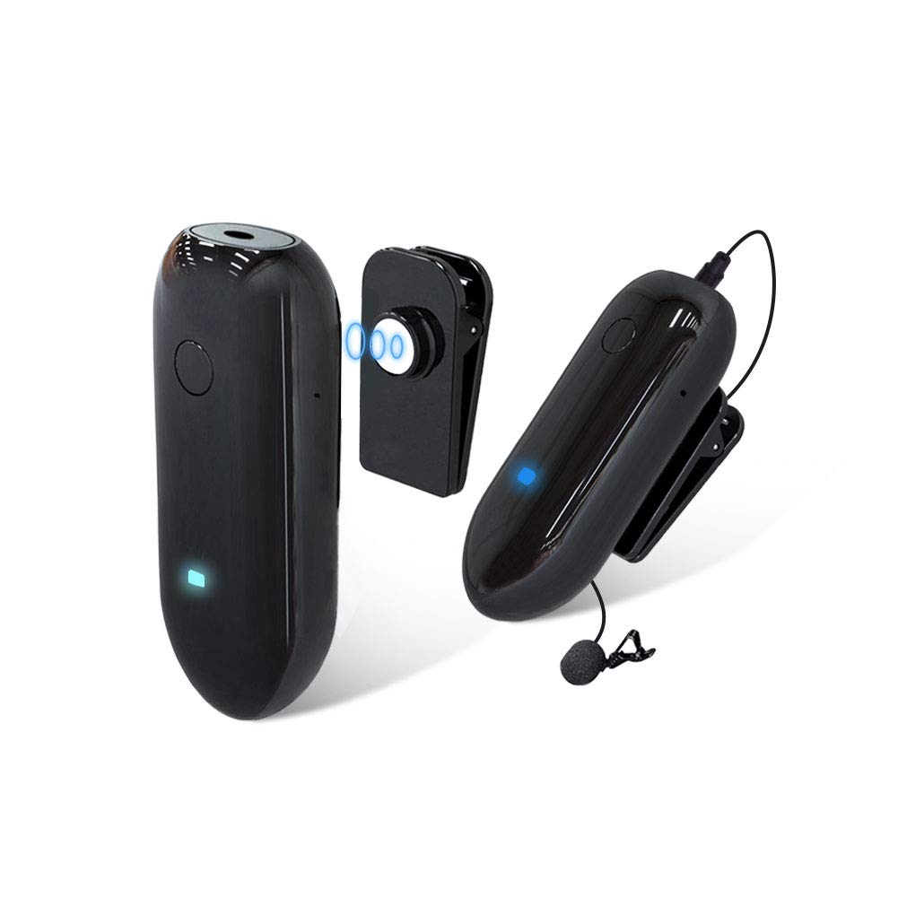 LESNGO 318C Wireless Lavalier Microphone, 20 UHF Channel Wireless Lapel Microphone XLR Lav