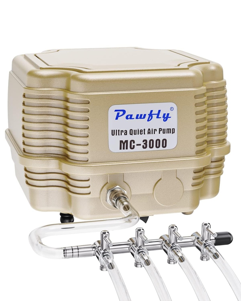 Pawfly Commercial Aquarium Air Pump 16 L/min Silent Adjustable Oxygen Aerator Pump