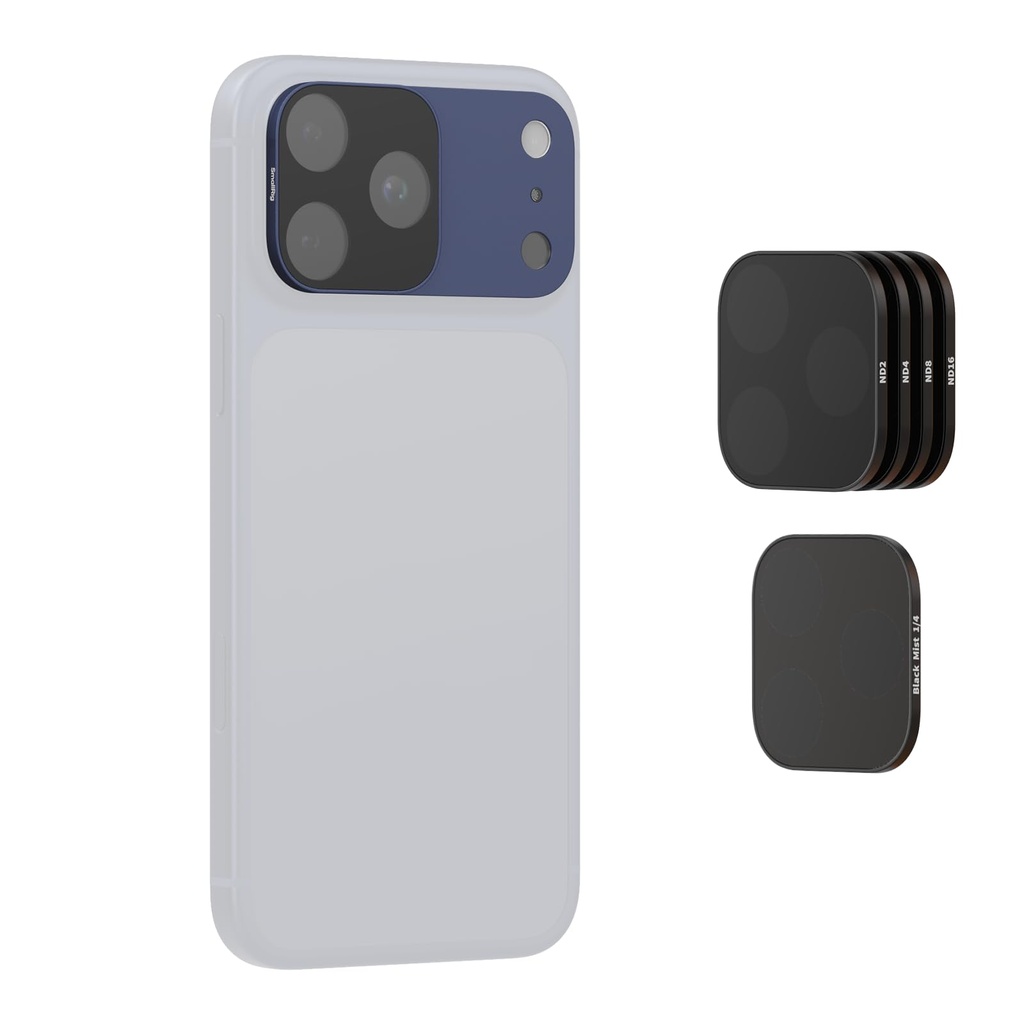 SmallRig Square ND & Black Mist Filter Kit for iPhone 17 Pro, Magnetic Lens Filters with Bas